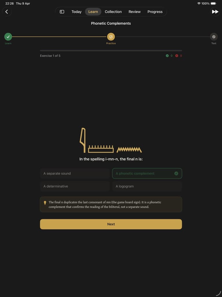 Hierolyte on iPad - exercise