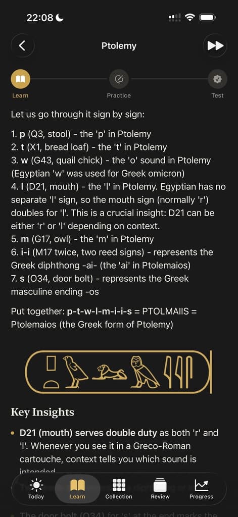 Hierolyte Cartouche Course - Ptolemy lesson