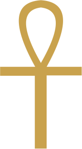 The ankh hieroglyph, a looped cross meaning life
