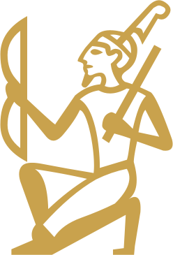 The Egyptian hieroglyph known as the soldier with bow sign, A12