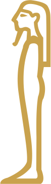 The Egyptian hieroglyph known as the mummy standing sign, A53