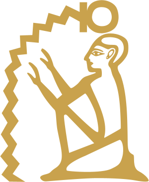 The Egyptian hieroglyph known as the jubilating sign, A6