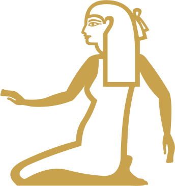 The Egyptian hieroglyph known as the pregnant woman sign, B2