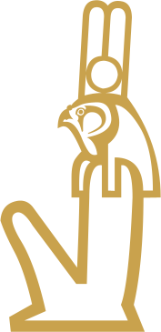 The Egyptian hieroglyph known as the monthu sign, C17