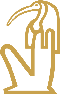 The Egyptian hieroglyph known as the thoth ibis sign, C3