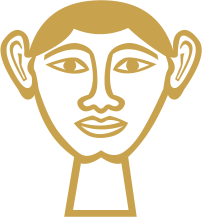 The Egyptian hieroglyph known as the face sign, D2