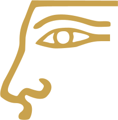 The Egyptian hieroglyph known as the nose with eye sign, D20