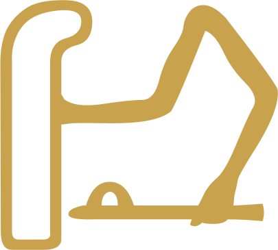 The Egyptian hieroglyph known as the arms upraised sign, D34