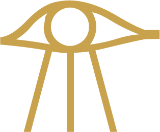 The Egyptian hieroglyph known as the weeping eye sign, D9