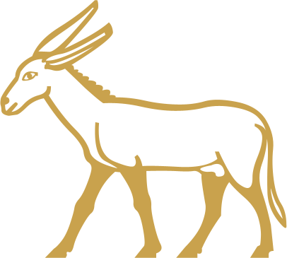 The Egyptian hieroglyph known as the donkey sign, E7