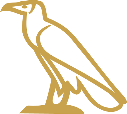 The Egyptian hieroglyph of an egyptian vulture, the sign for the sound ꜣ
