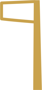 The Egyptian hieroglyph known as the neter flag sign, R8