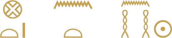 The Egyptian phrase the city of eternity written in hieroglyphs, with the feminine form nt between the two nouns