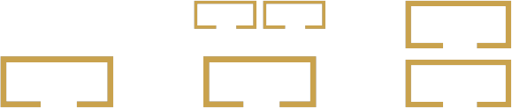 The hieroglyph for house written once, three times and twice, for house, houses and two houses