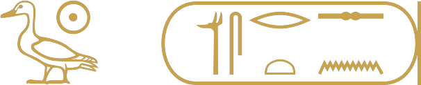 The title son of Re, a duck and a sun disc, followed by a cartouche containing the name Sesostris