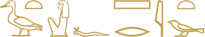 The Egyptian phrase his little daughter written in hieroglyphs
